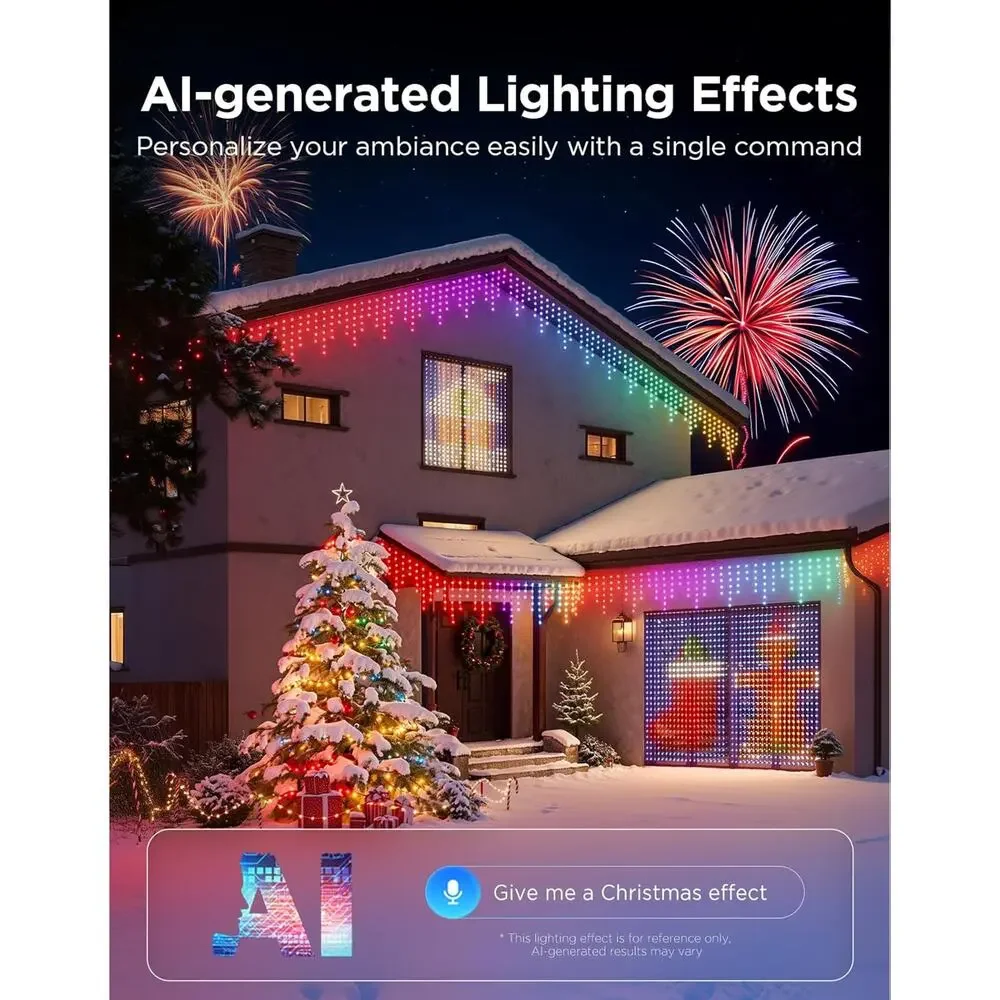 Govee Christmas String Lights 2 RGBWIC 1000 LED 328 ft Smart App Alexa Google